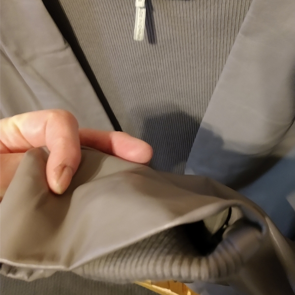 FALL!!HALSTON HERITAGE Sz 10 LEATHER BLAZER / JACKET, TAUPE. KNIT INSET - Picture 6 of 13